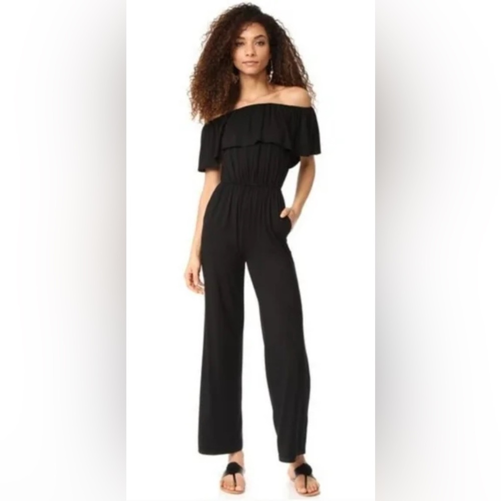 BB Dakota Off Shoulder Black Jumpsuit